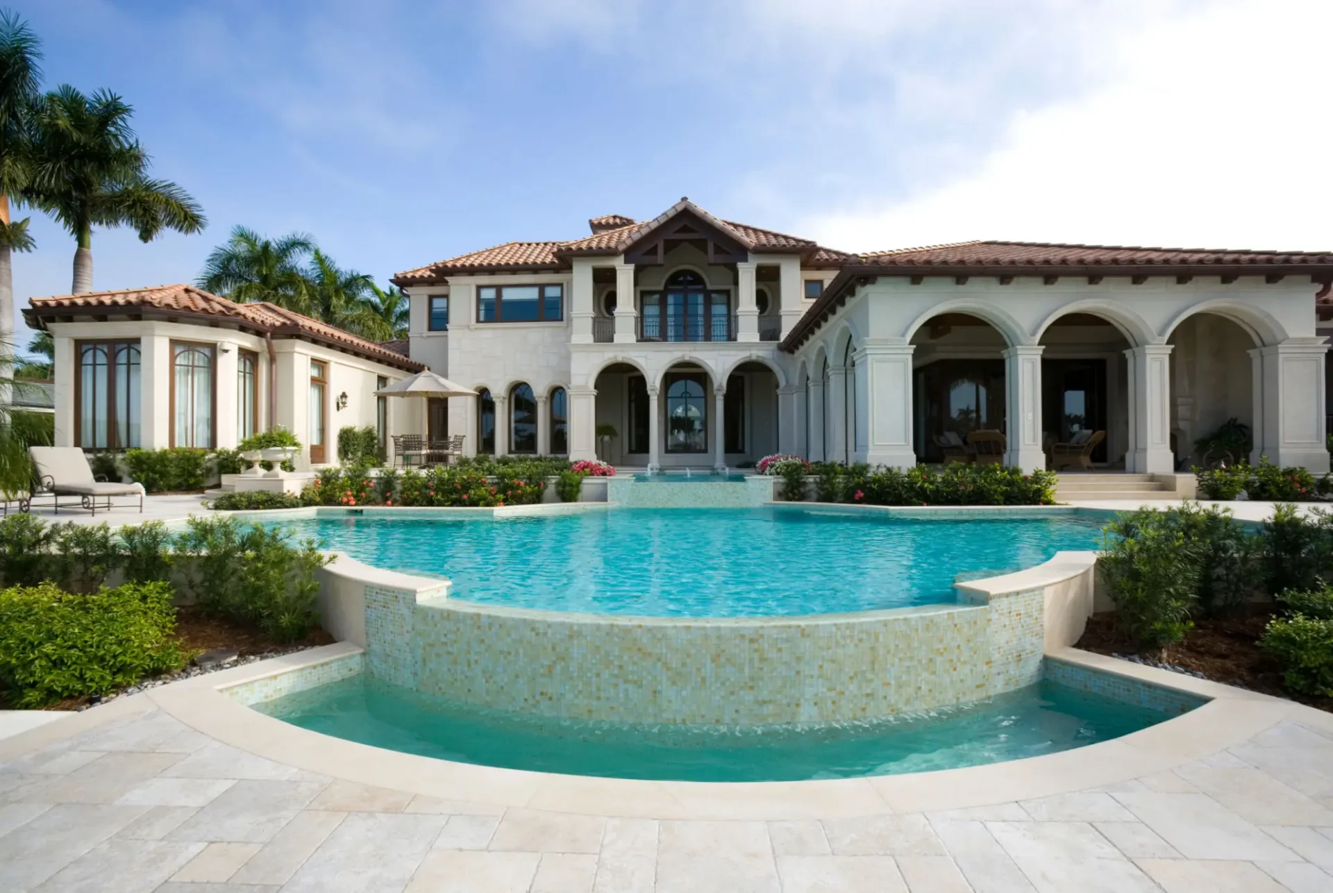 Mediterranean mansion with pool